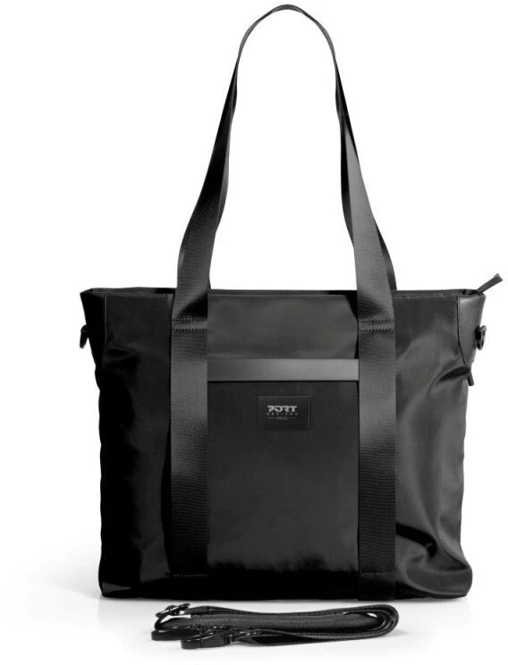 PORT DESIGNS Muse Signature ECO laptop tote bag 16”, Juodas