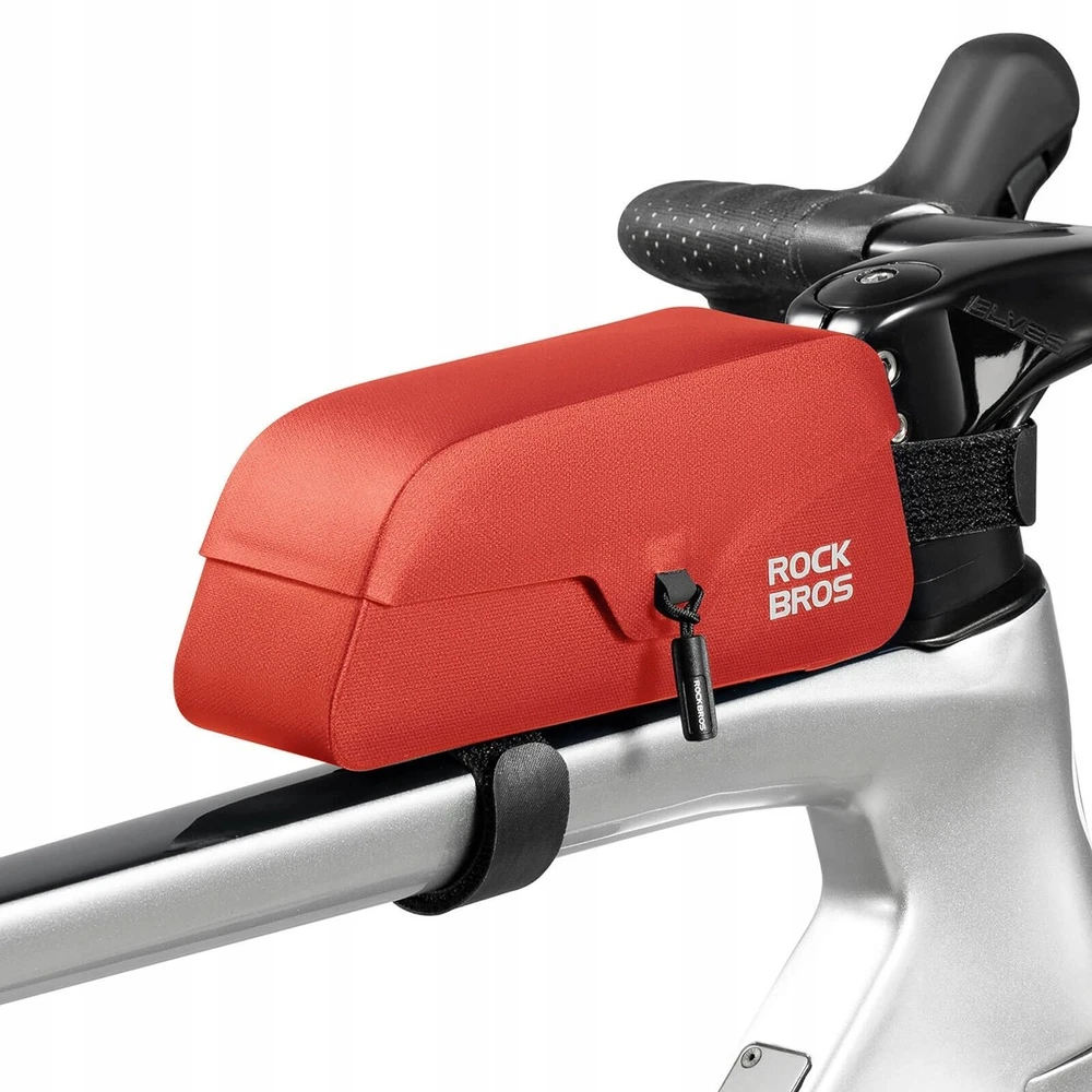 Rockbros 30120122004 Atsparus vandeniui Bicycle Frame Bag with Magnetic Closure 0.9L - Raudona