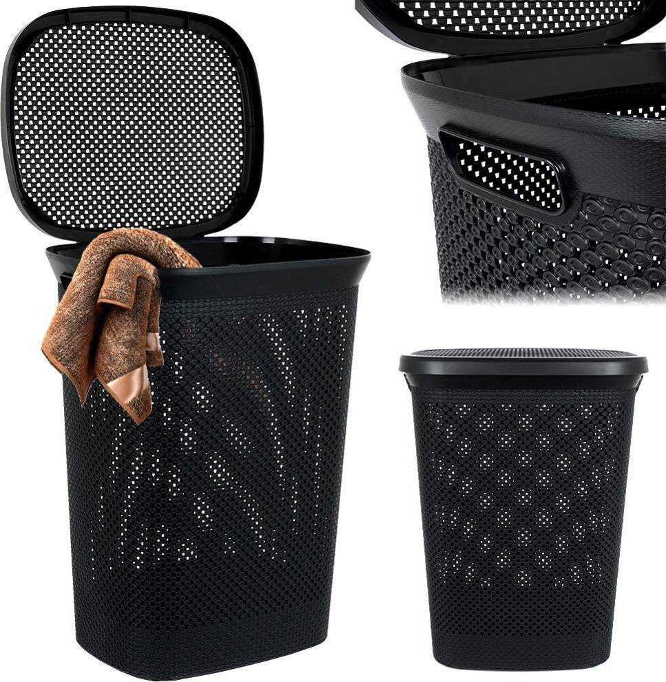 Bathroom Solutions Skalbinių krepšys 60 l Juodas