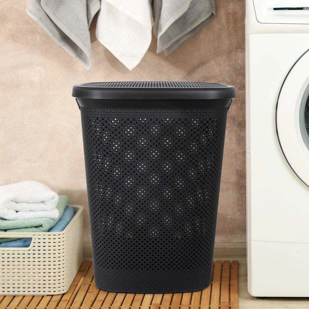 Bathroom Solutions Skalbinių krepšys 60 l Juodas