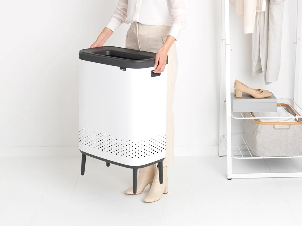 Brabantia Skalbinių dėžė BO, 2 x 45 l, baltos spalvos