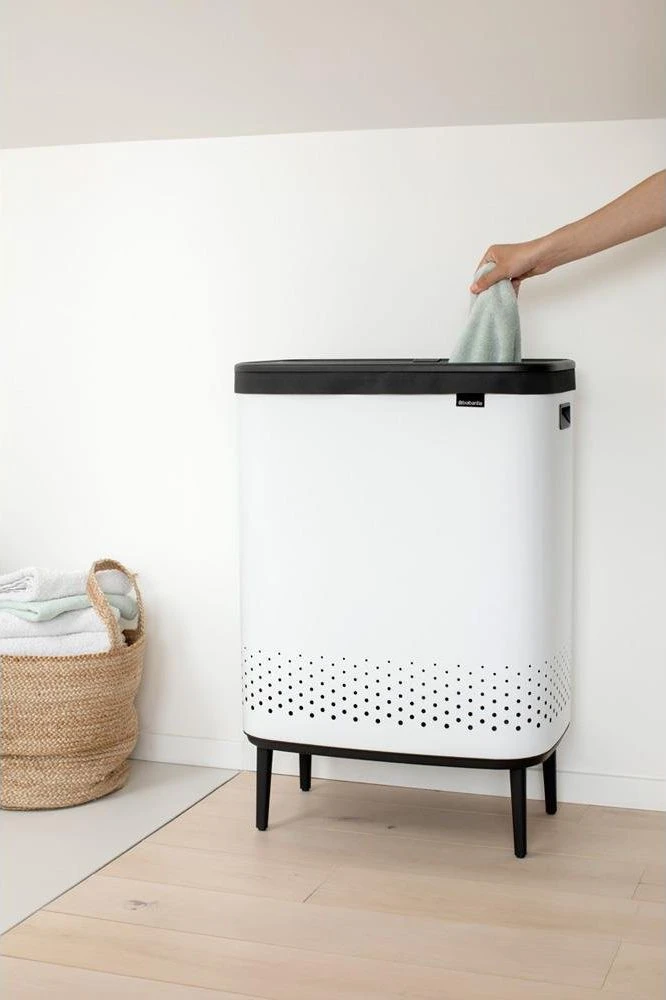 Brabantia Skalbinių dėžė BO, 2 x 45 l, baltos spalvos