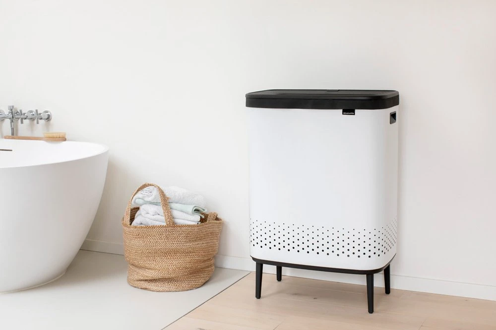 Brabantia Skalbinių dėžė BO, 2 x 45 l, baltos spalvos
