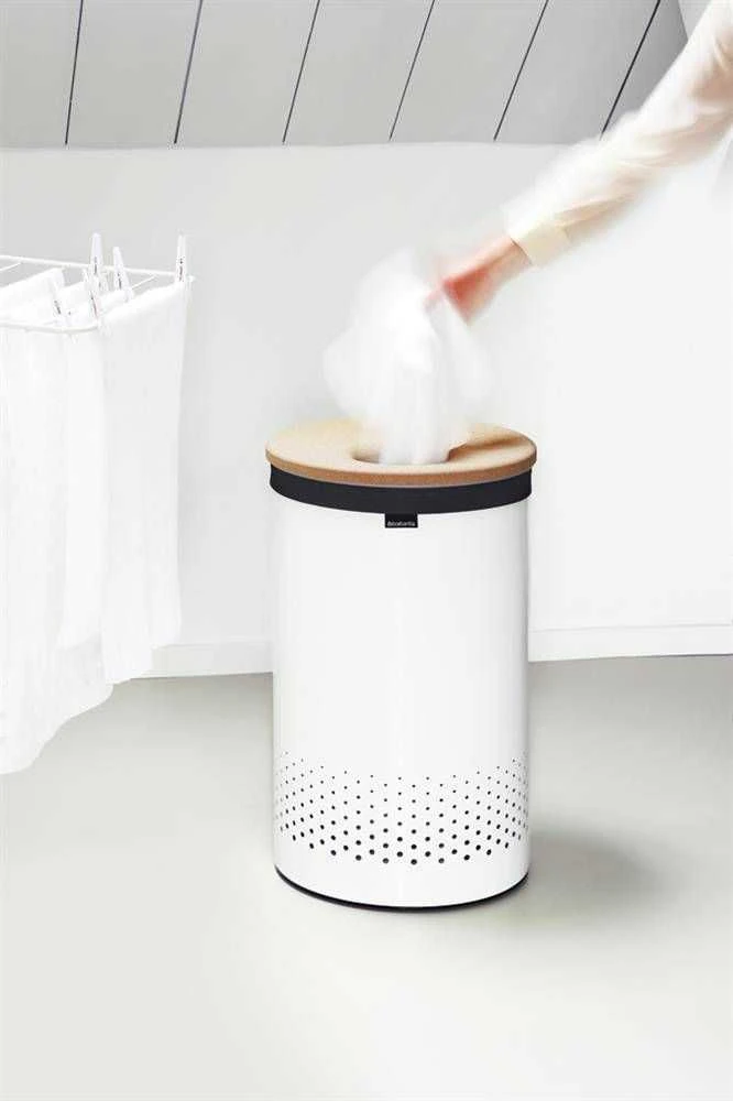 Brabantia Skalbinių dėžė, 60L - Baltas