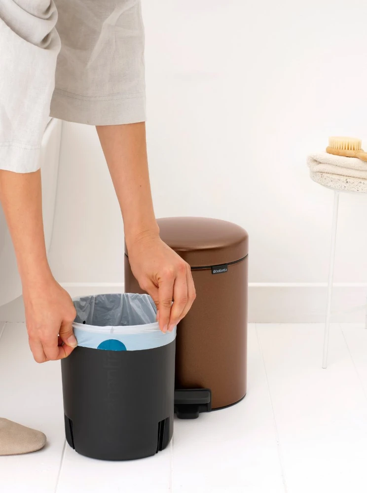 Brabantia Šiukšliadėžė NewIcon, 5 l, šilta bronzinė