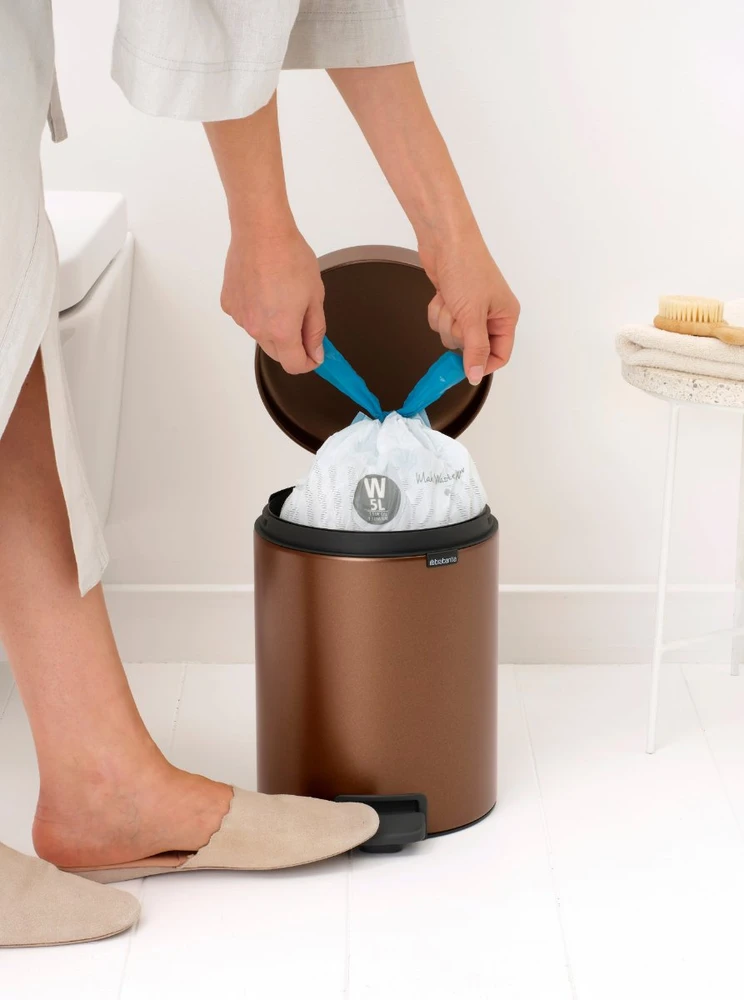 Brabantia Šiukšliadėžė NewIcon, 5 l, šilta bronzinė