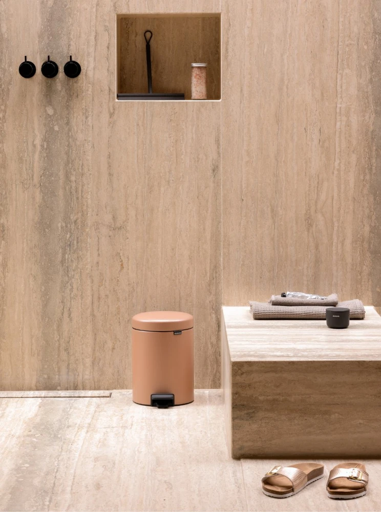 Brabantia Šiukšliadėžė NewIcon, 5 l, šilto vario spalvos