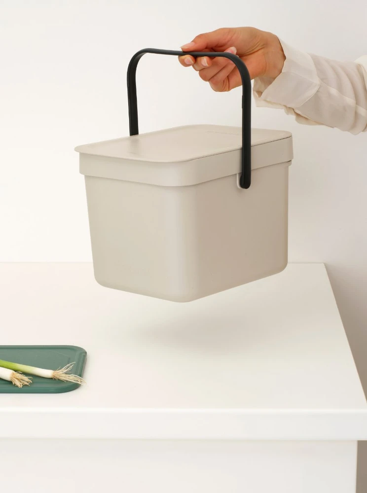 Krepšys skalbiniams Brabantia Sort & Go Pojemnik na odpady Soft rusvai gelsvas 6 L (251702)