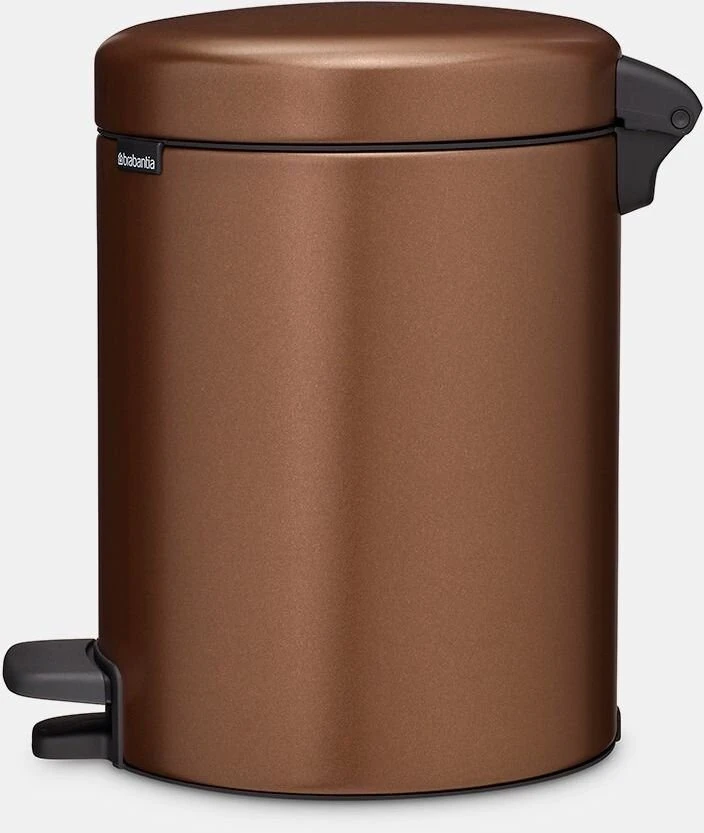 Brabantia Šiukšliadėžė NewIcon, 5 l, šilta bronzinė