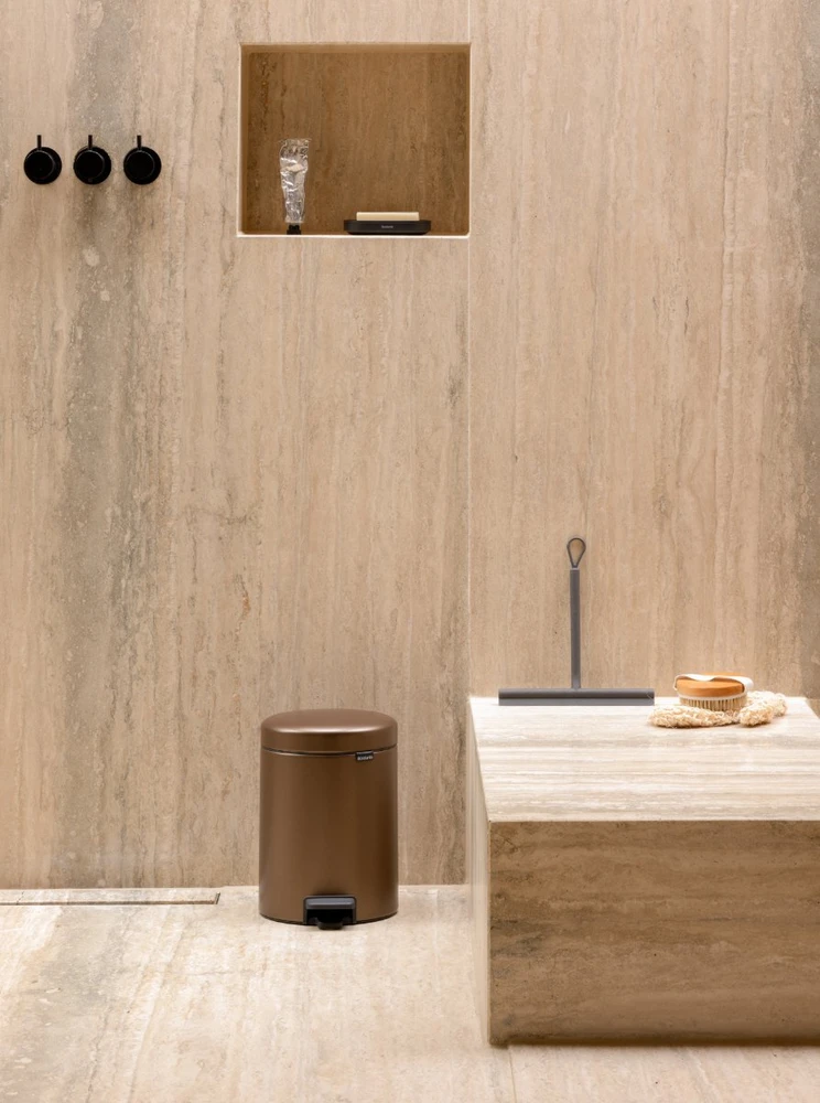 Brabantia Šiukšliadėžė NewIcon, 5 l, šilta bronzinė