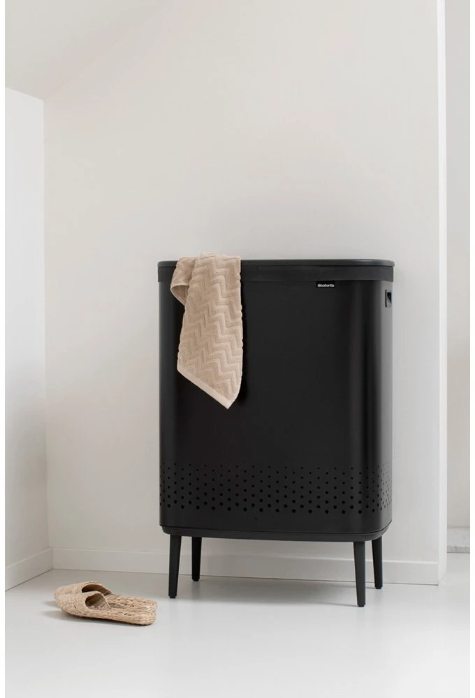Brabantia Skalbinių dėžė BO, 2 x 45 l, matinės juodos spalvos