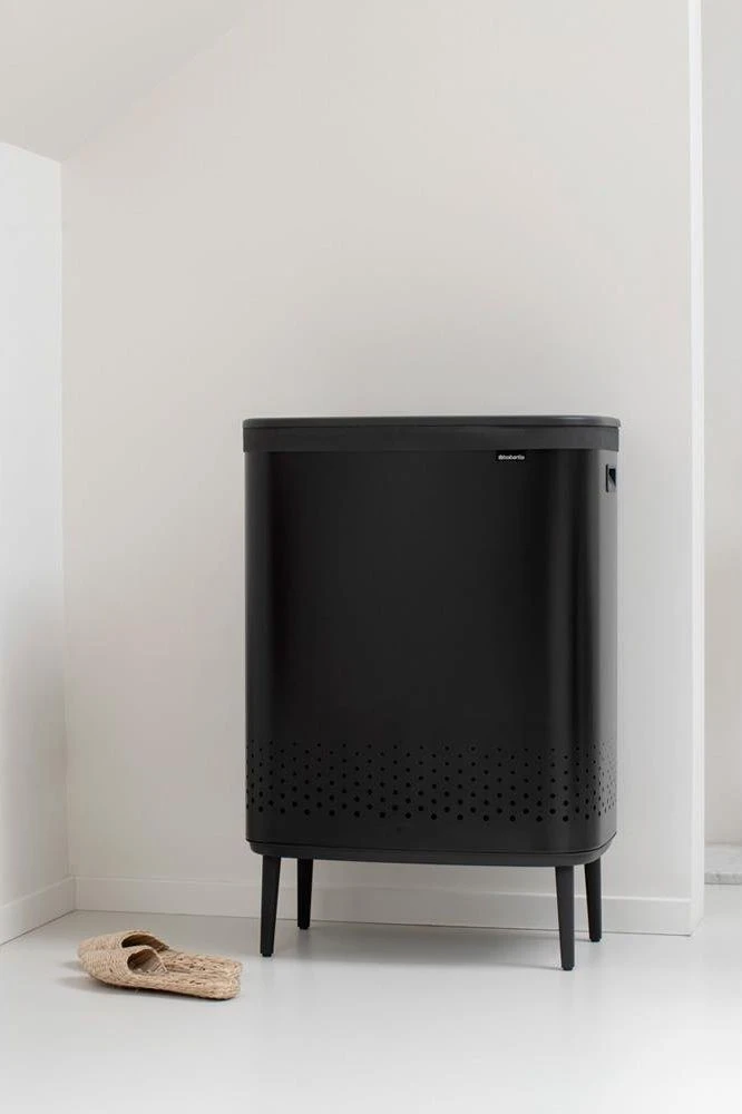 Brabantia Skalbinių dėžė BO, 2 x 45 l, matinės juodos spalvos