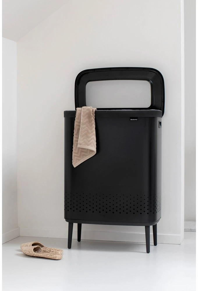 Brabantia Skalbinių dėžė BO, 2 x 45 l, matinės juodos spalvos