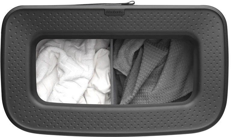 Brabantia Skalbinių dėžė BO, 2 x 45 l, matinės juodos spalvos