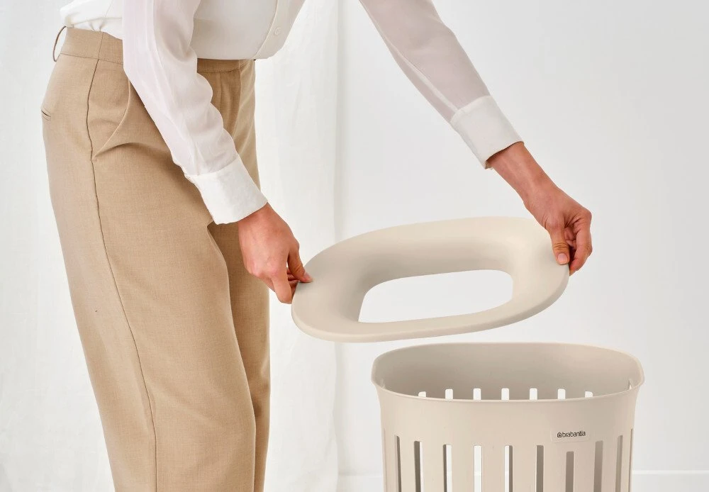 Brabantia Skalbinių krepšys „Collect-It“, 55 l, švelnios smėlio spalvos