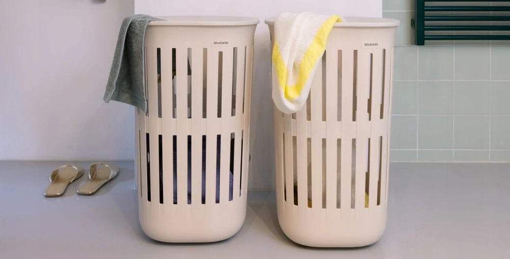 Brabantia Skalbinių krepšys „Collect-It“, 55 l, švelnios smėlio spalvos