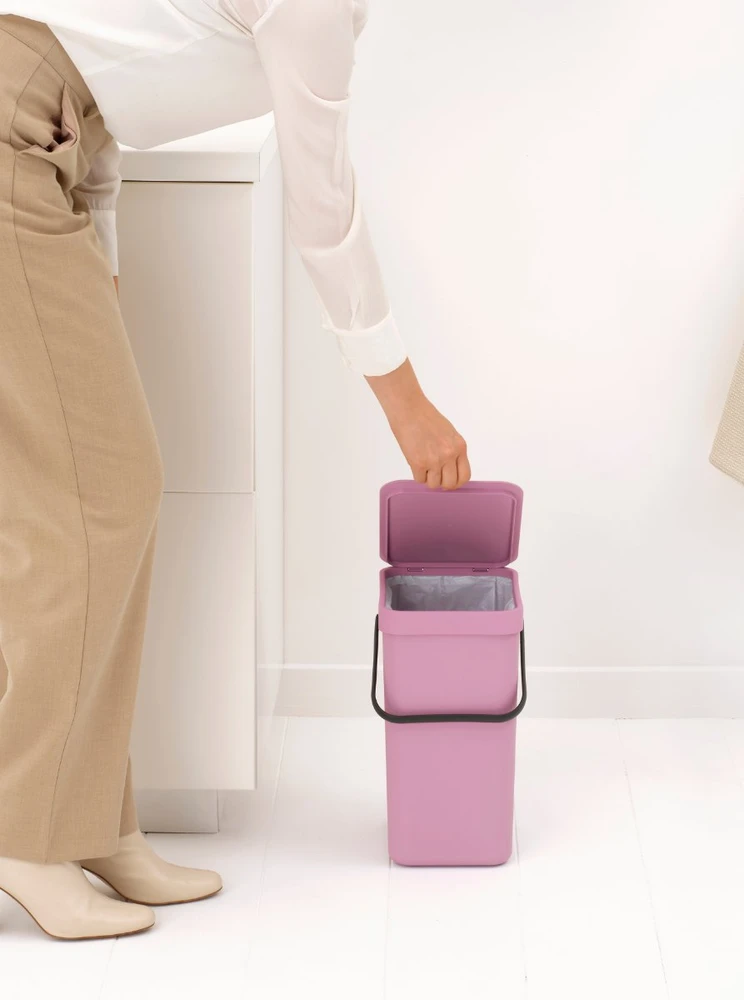 Krepšys skalbiniams Brabantia Sort & Go Krepšys na odpady. Lilac Rožinė 12 L
