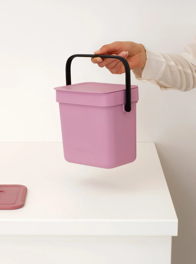 Krepšys skalbiniams Brabantia Sort & Go Krepšys na odpady. Lilac Rožinė 3 L