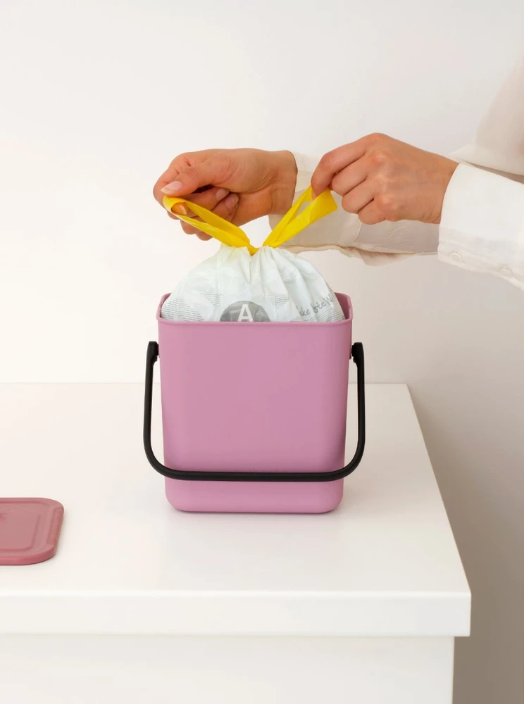 Krepšys skalbiniams Brabantia Sort & Go Krepšys na odpady. Lilac Rožinė 3 L