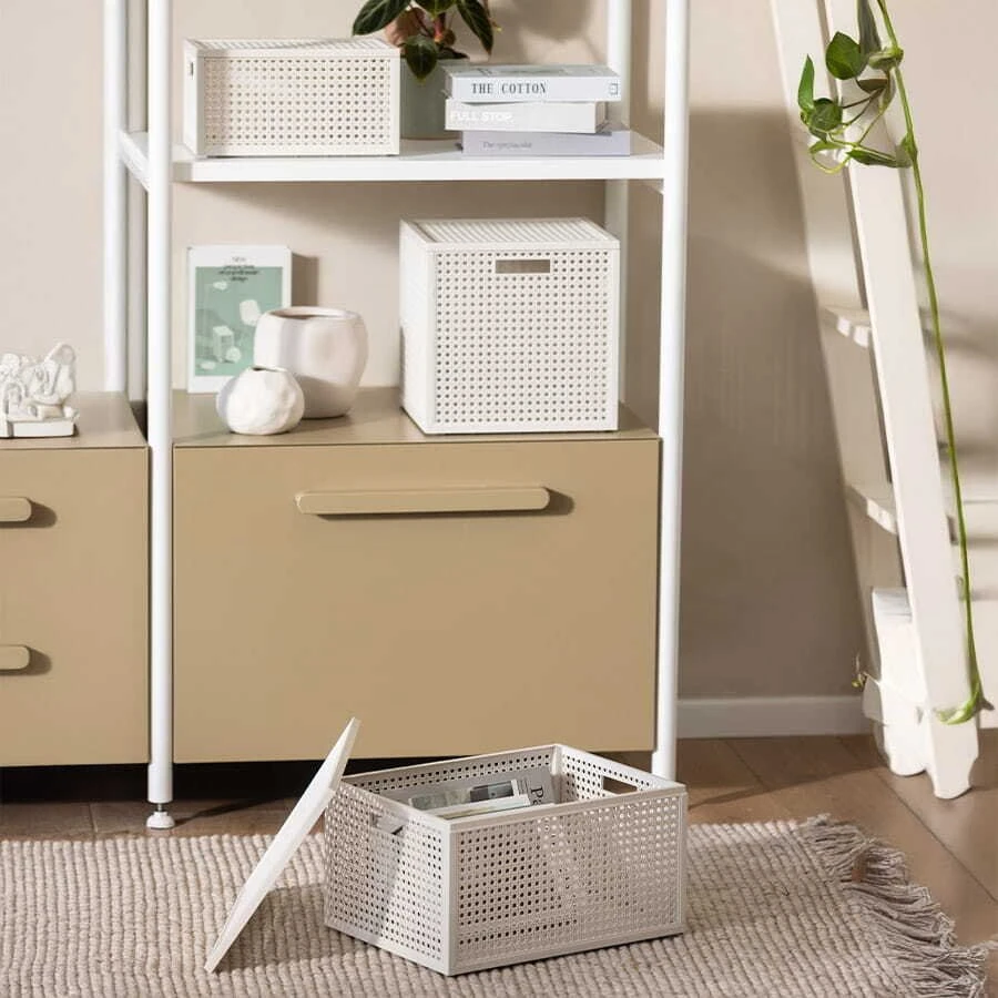 Curver Kaya m basket lid row linen 20l
