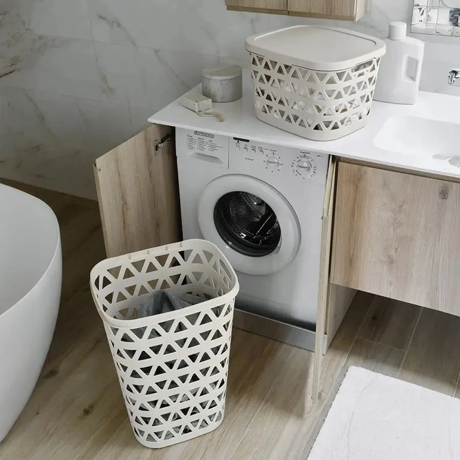 Curver Oceana skalbinių krepšys, baltas, 30 l