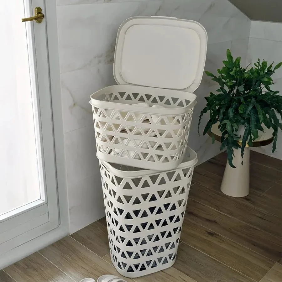 Curver Oceana skalbinių krepšys, baltas, 30 l