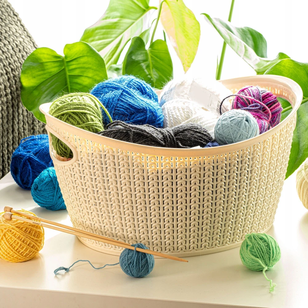 Alsea Krepšys skalbiniams Kadax Basket Krepšys Container 9L Basket Organizer Kreminis