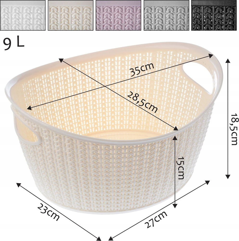 Alsea Krepšys skalbiniams Kadax Basket Krepšys Container 9L Basket Organizer Kreminis