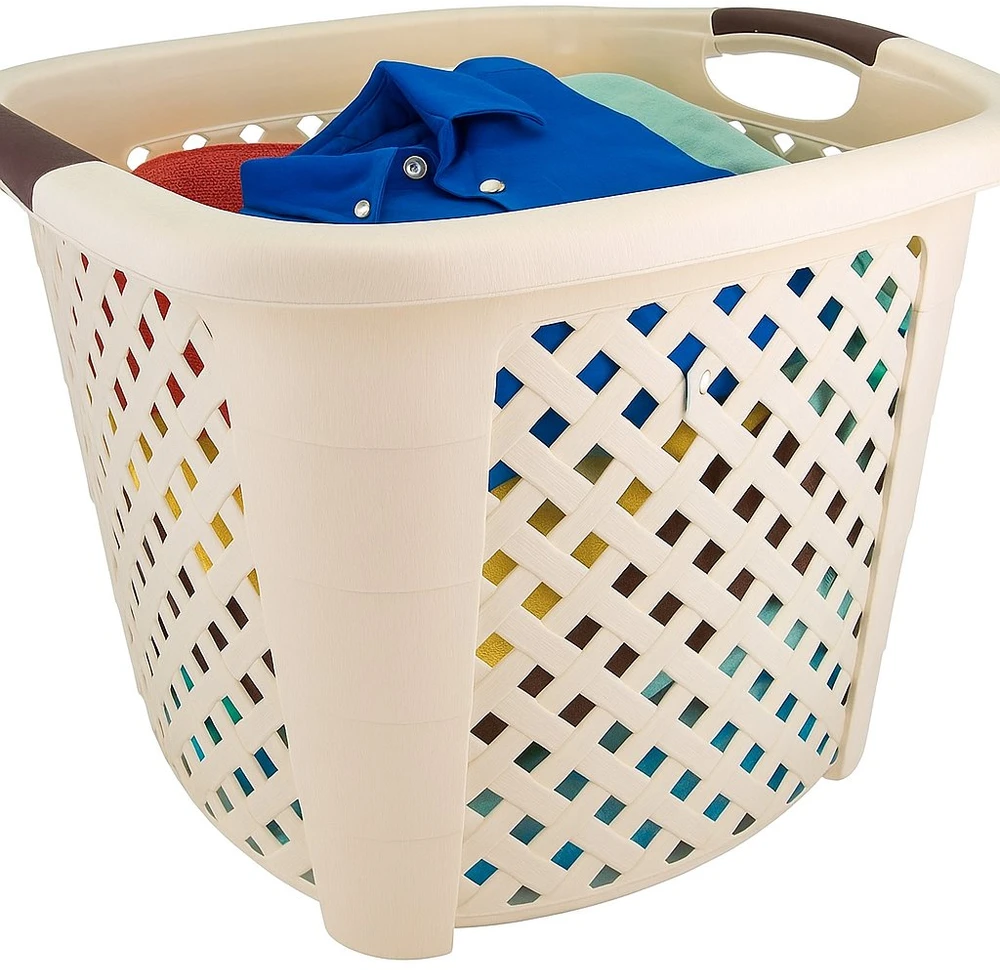 Krepšys skalbiniams Katex Krepšys kwadrat RATTAN 34l -beż / 44x44x33 cm/