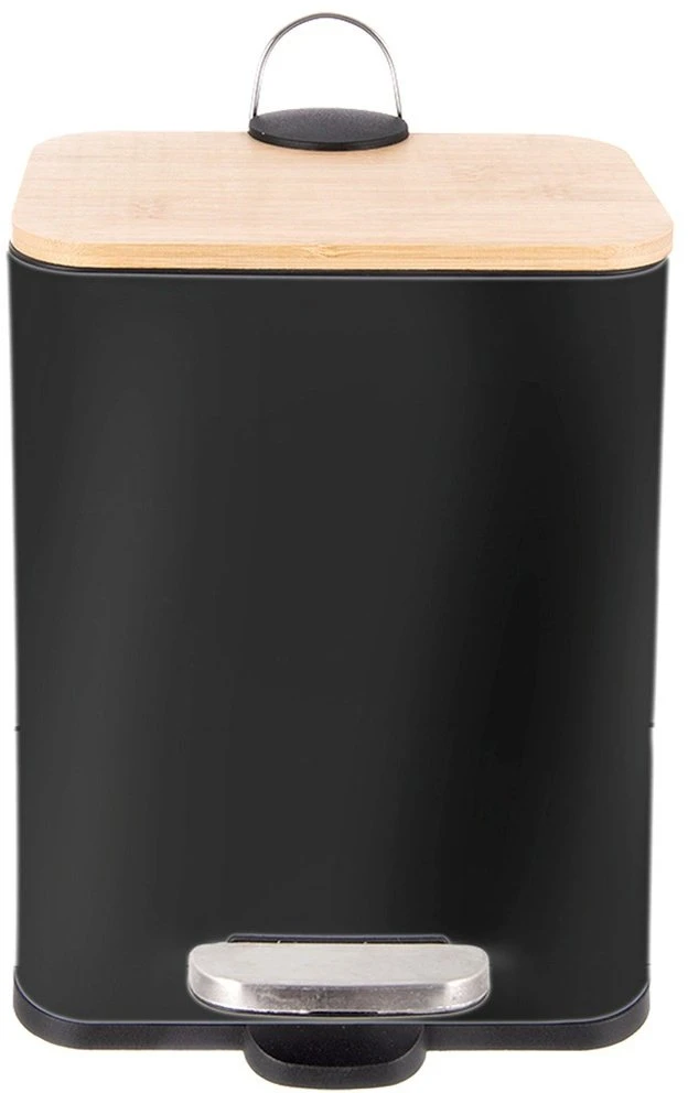 Songmics Orion šiukšliadėžė su pedalu, 5 l, juoda, siaura