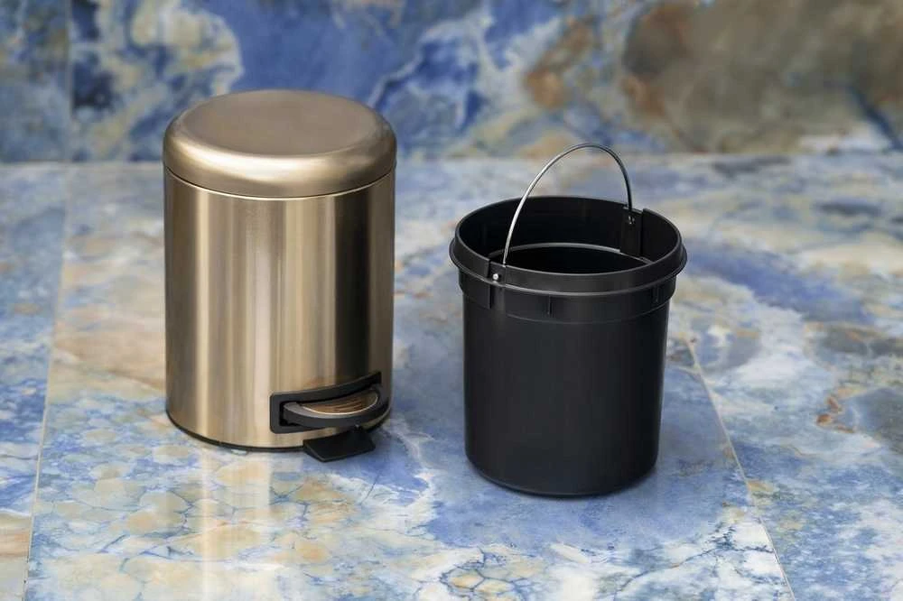 Šiukšliadėžė GEDY POTTY 320987, aukso, 3 l