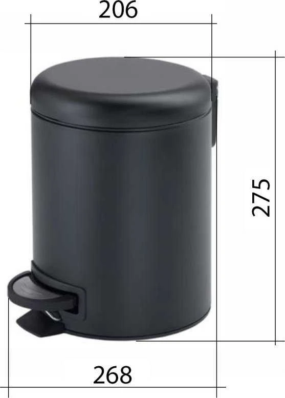 Gedy POTTY šiūkšlių dėžė 5l, aukso spalva