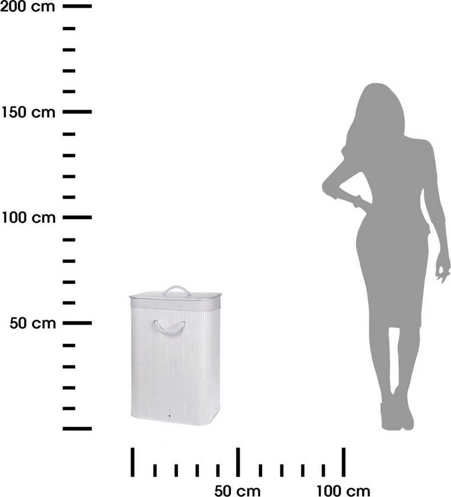 Storage Solutions Bambukinis skalbinių krepšelis su NATURAL dangteliu, 60 l