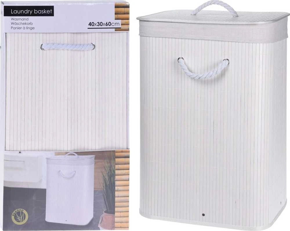 Storage Solutions Bambukinis skalbinių krepšelis su NATURAL dangteliu, 60 l