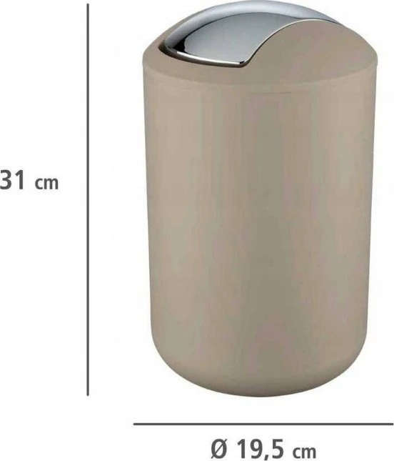 Šiukšlių dėžė BRAZILIJA, smėlio spalvos - 6,5 l, WENKO