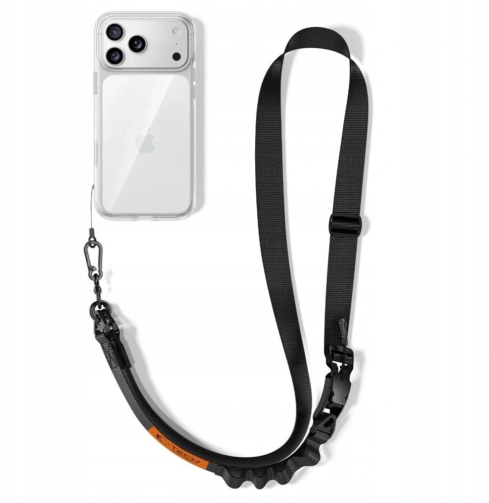 TECH-PROTECT C9S ROPE CROSSBODY JUODA/ORANŽINĖ