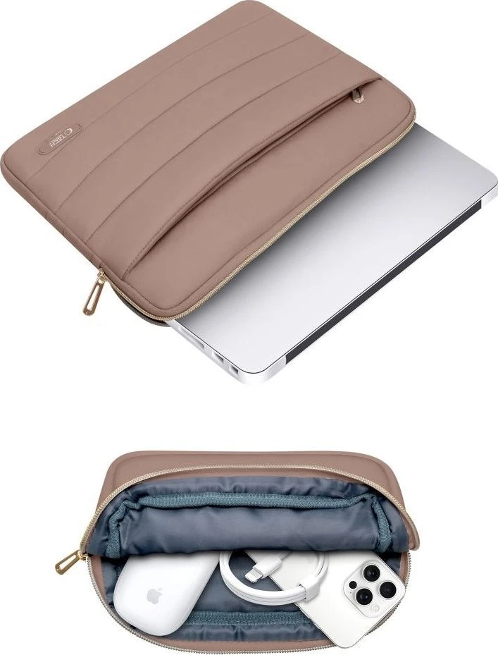 Nešiojamo kompiuterio dėklas 15″ – 16″ Tech-Protect Puffy Walnut