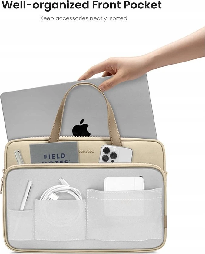tomtoc pečių krepšys – 14" ir 13" MacBook Pro / Air, chaki