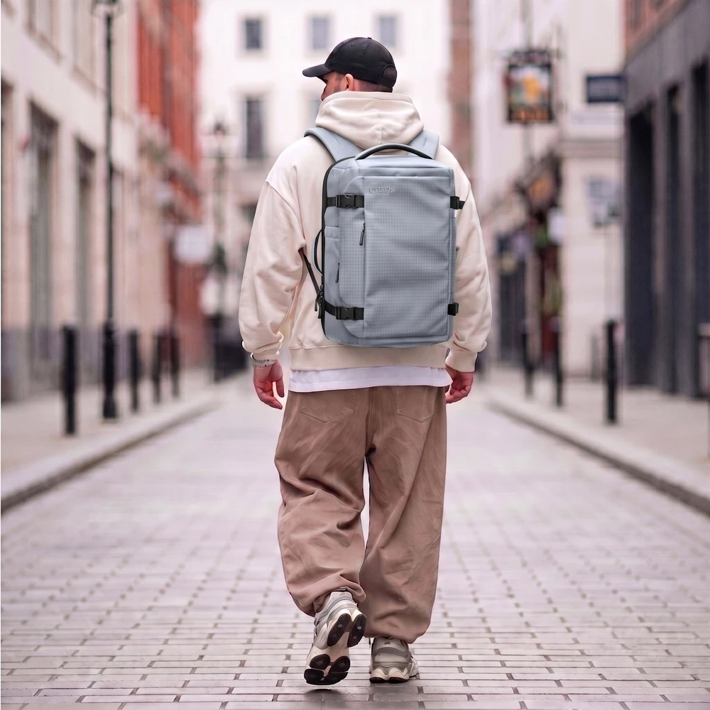 Tech-Protect DEFENDER S70 RYANAIR & WIZZAIR KELIONINĖ KUORINĖ NEŠIOJAMAM KOMPIUTERIUI 24L 40x30x20 URBAN Pilka