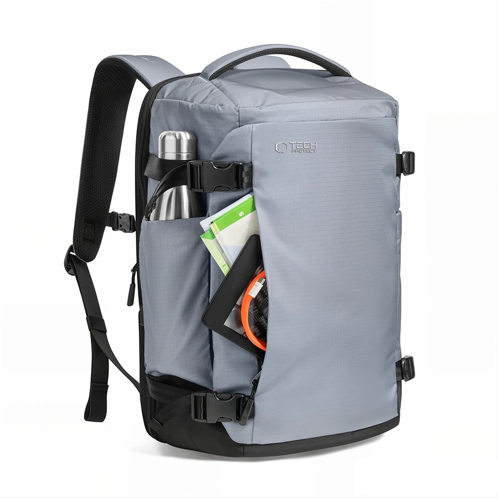 Tech-Protect DEFENDER S70 RYANAIR & WIZZAIR KELIONINĖ KUORINĖ NEŠIOJAMAM KOMPIUTERIUI 24L 40x30x20 URBAN Pilka