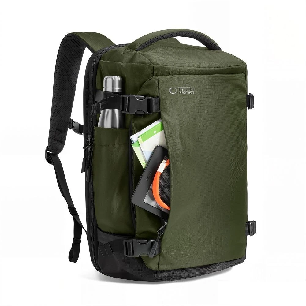 Tech-Protect DEFENDER S70 RYANAIR & WIZZAIR kelioninė kuprinė nešiojamam kompiuteriui, 24 l 40x30x20, karinė žalia
