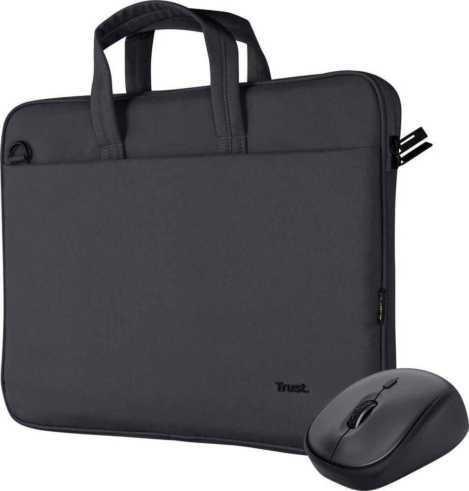 NB CASE BOLOGNA 16" +MOUSE SET/Juodas 24988 TRUST