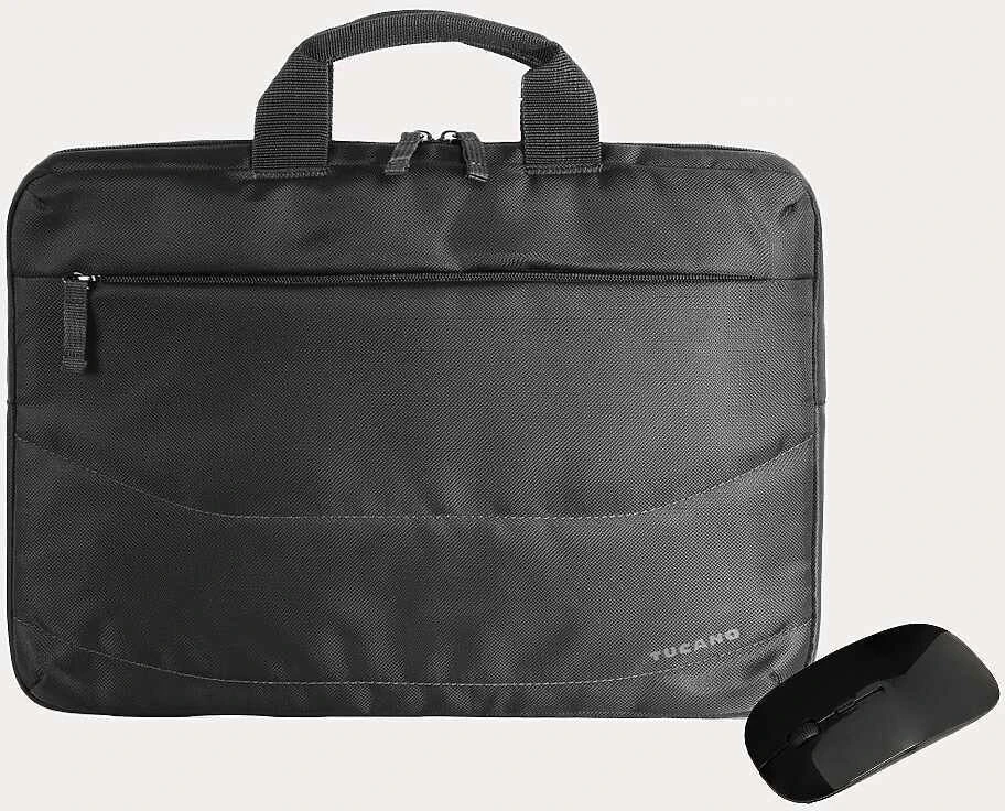 Tucano Borsa Idea set: 13.3″/14″ krepšys kompiuteriui + pelė juodos spalvos