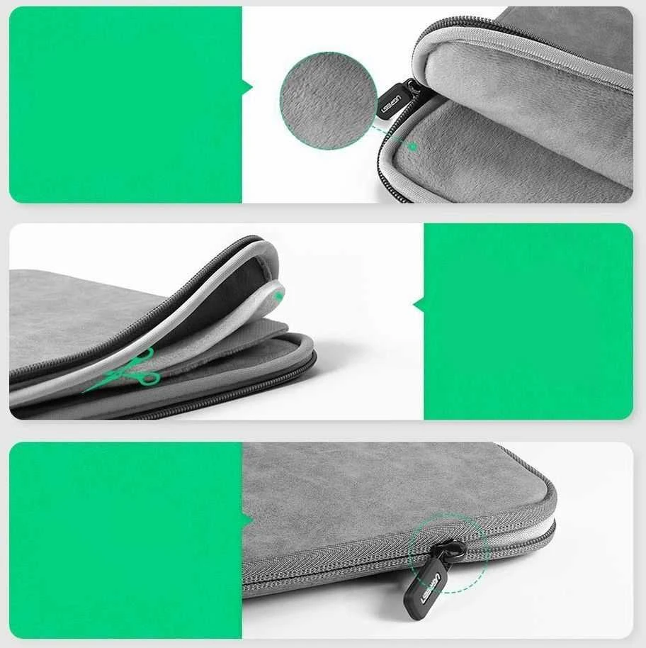 Nešiojamas kompiuteris case UGREEN LP187, iki 13.9 inches (pilkas)