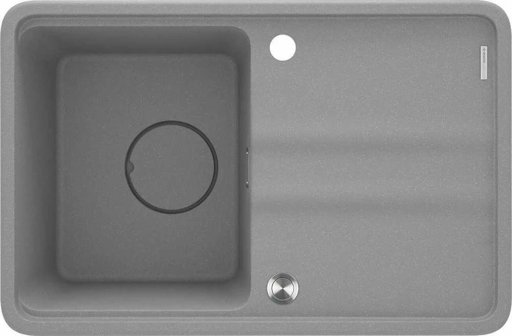 Granitinė virtuvinė plautuvė Deante Momi, ZKM_S11A, Metallic pilkas