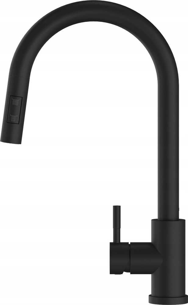 Set - PYRAMIS CAMEA (79X50) 1B 1D L sink + IDEA Juodas EDITION mixer tap - 070168402BE - Volcano