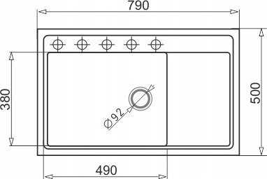 Set - PYRAMIS CAMEA (79X50) 1B 1D L sink + IDEA Juodas EDITION mixer tap - 070168402BE - Volcano