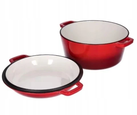 Krisberg Emaliuotas ketaus puodas, 26 cm. Keptuvė Puodas Keptuvė 4,8 L Emalis