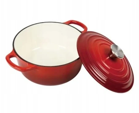 Krisberg EMALINIS KETUS PUODAS 4.8L Emaliuotas su dangteliu INDUKCINĖ DUJINĖ ORGANĖ 26cm