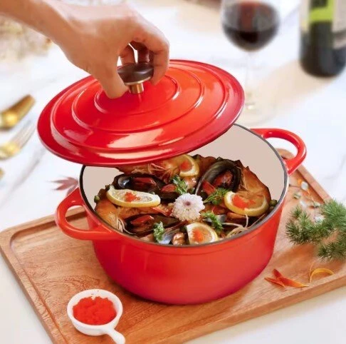 Krisberg EMALINIS KETUS PUODAS 4.8L Emaliuotas su dangteliu INDUKCINĖ DUJINĖ ORGANĖ 26cm